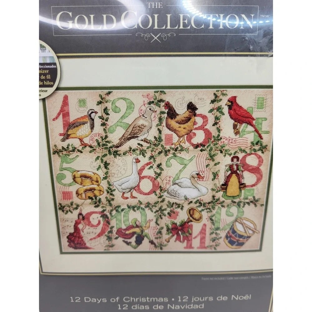 Dimensions Gold Collection 12 Days Of Christmas Counted Cross Stitch Kit New